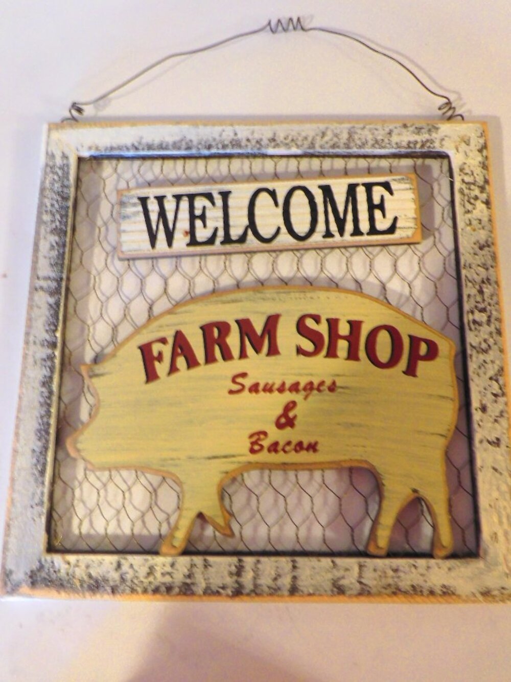 3D KITCHEN WALL DECOR - WOOD - SAUSAGE & BACON